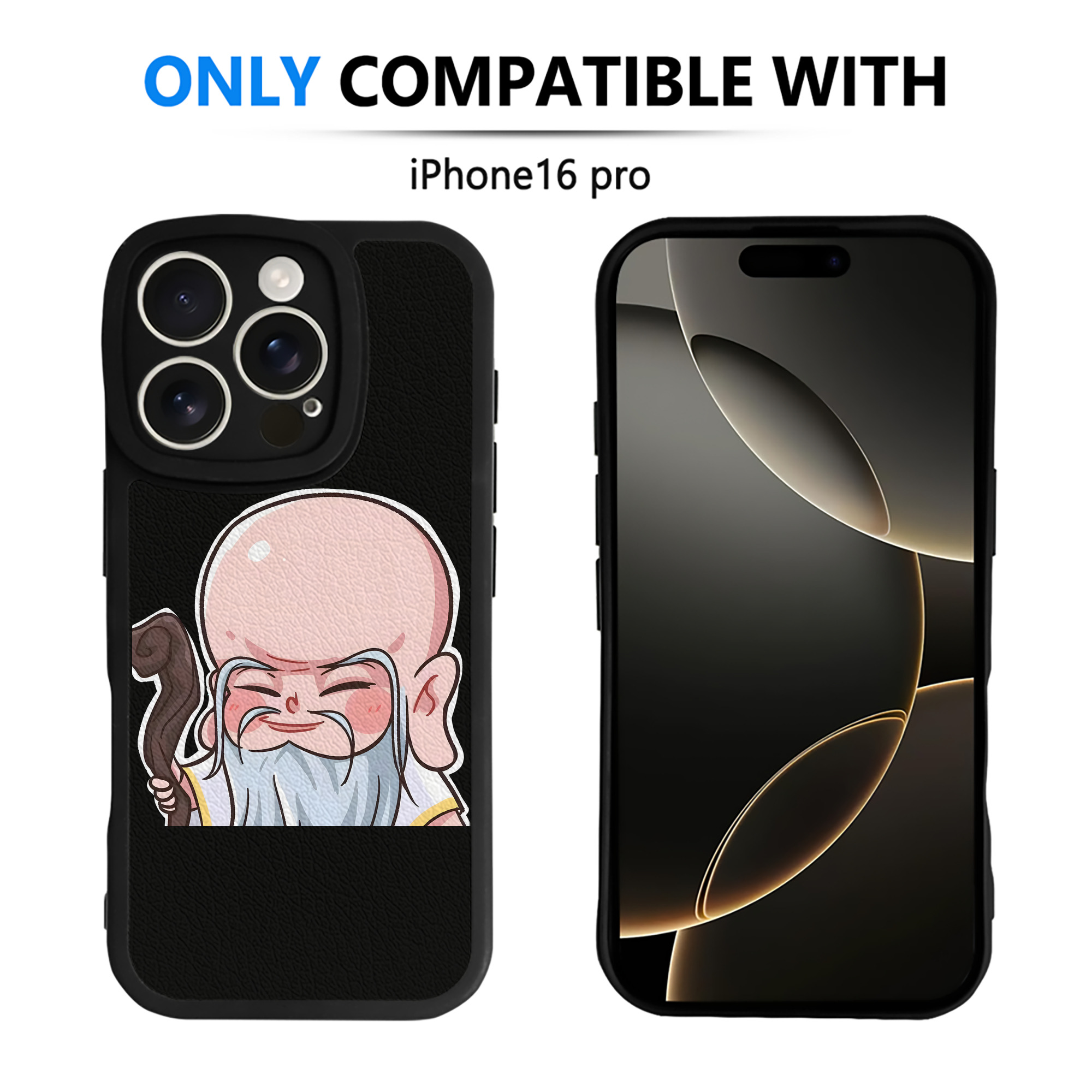 （画像用） Ne Zha 2 ナタ 魔童の大暴れ 【iPhone 16シリーズ対応】シリコンスマホケース（レザー調） 材質：シリコン